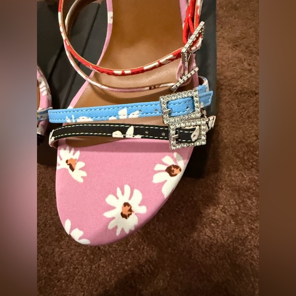 Kurt Geiger London Pierra Floral Ankle Strap Sandal Sz. 40.5 (9.5) Women’s Heels - Picture 2 of 7
